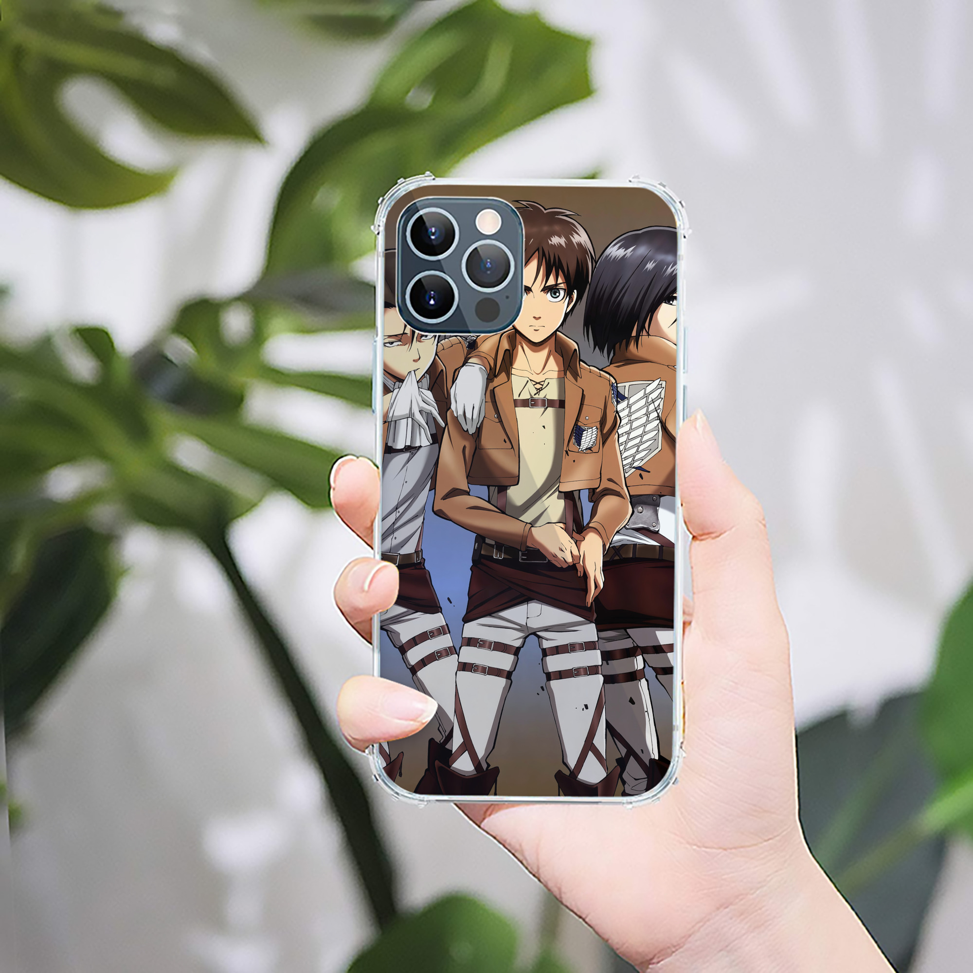 （画像用） 進撃の巨人 Attack on Titan 【iPhone 12シリーズ対応】透明スマホケース（クリアソフトケース）